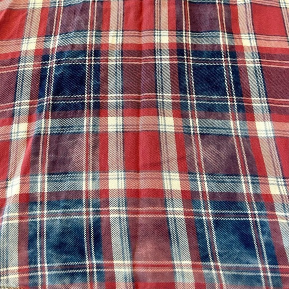 Skies are blue plaid light weight 3/4 sleeves light weight pull over shi… - Picture 4 of 7